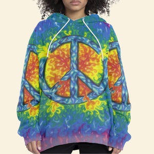 Hippie Peace Energy Symbol - Hoodie For Men, Women