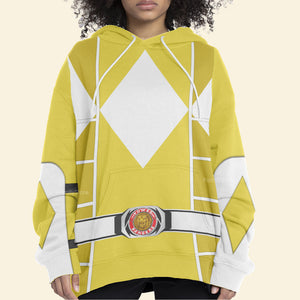 Yellow Mighty Morphin Power Ranger Cosplay C2 - Hoodie Set, Sweatshirt, Sweatpants PRHS94