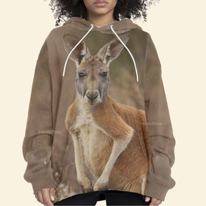 Kangaroo 3D All Over Printed Hoodie For Men, Women