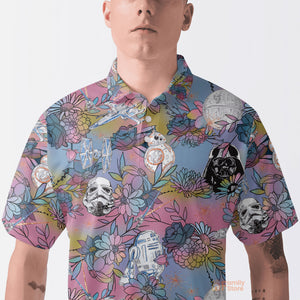 Star Wars Space Flower Colorful Polo Shirt - Gift For Fans