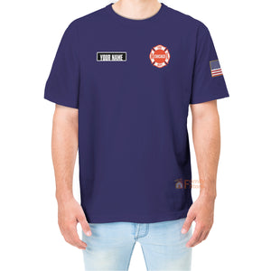 Personalized Veterans Chicago Fire Dept. Rescue 1 T-Shirt