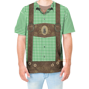 Halloween Oktoberfest Lederhosen All Over Printed T-Shirt For Men