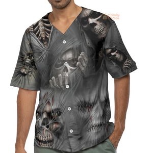 Skull What Scares You Excites Me Baseball Jersey