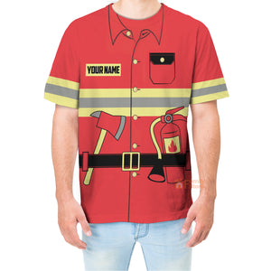 Personalized Firefighter Costume Uniform All Over Print T-Shirts Men & Women