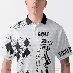 Personalized Swing Swear Look For Ball Repeat Men Golf Polo Shirt