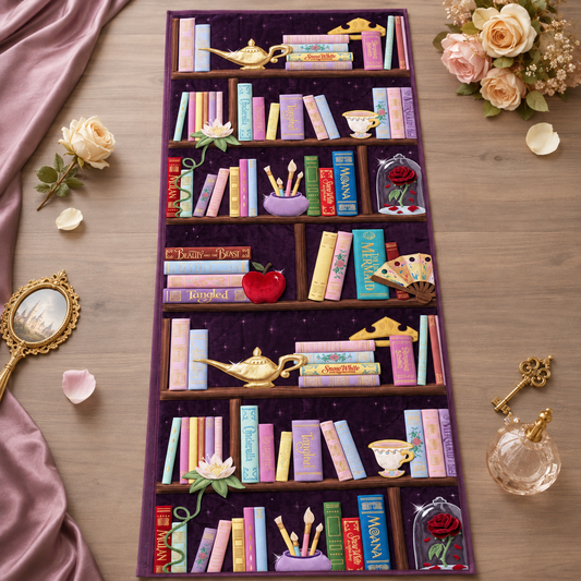 DSNY Magical Bookshelf Gifts For Book Lovers - Personalized Quilted Table Runner
