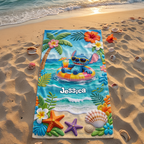 Summer Vibe Vacation - Personalized Beach Towel - Vacation Gift for Travelers - Sti NL122