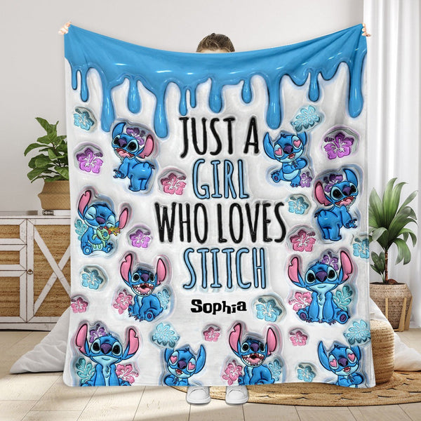 Just A Girl Who Loves Sti - Personalized Blanket - Gift For Movie Fans NL122