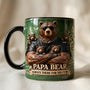 MK2 PapaBearAlwaysThereForHisCubsBearWithSunglasses PersonalizedCoffeeMug GiftForDad