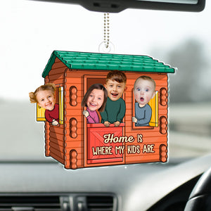 Custom Photo Home Is Where My Kids Are - Gift For Mom, Dad, Grandma, Grandpa - Personalized Acrylic Ornament NA94