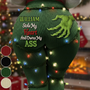 Grch Funny Naughty Stole My Heart Owns My A$$ Christmas Gift For Her - Personalized Leggings