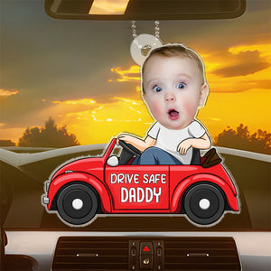 Custom Photo A Baby Makes Love Stronger - Gift For Family Members - Personalized Car Hanging Ornament - NA94