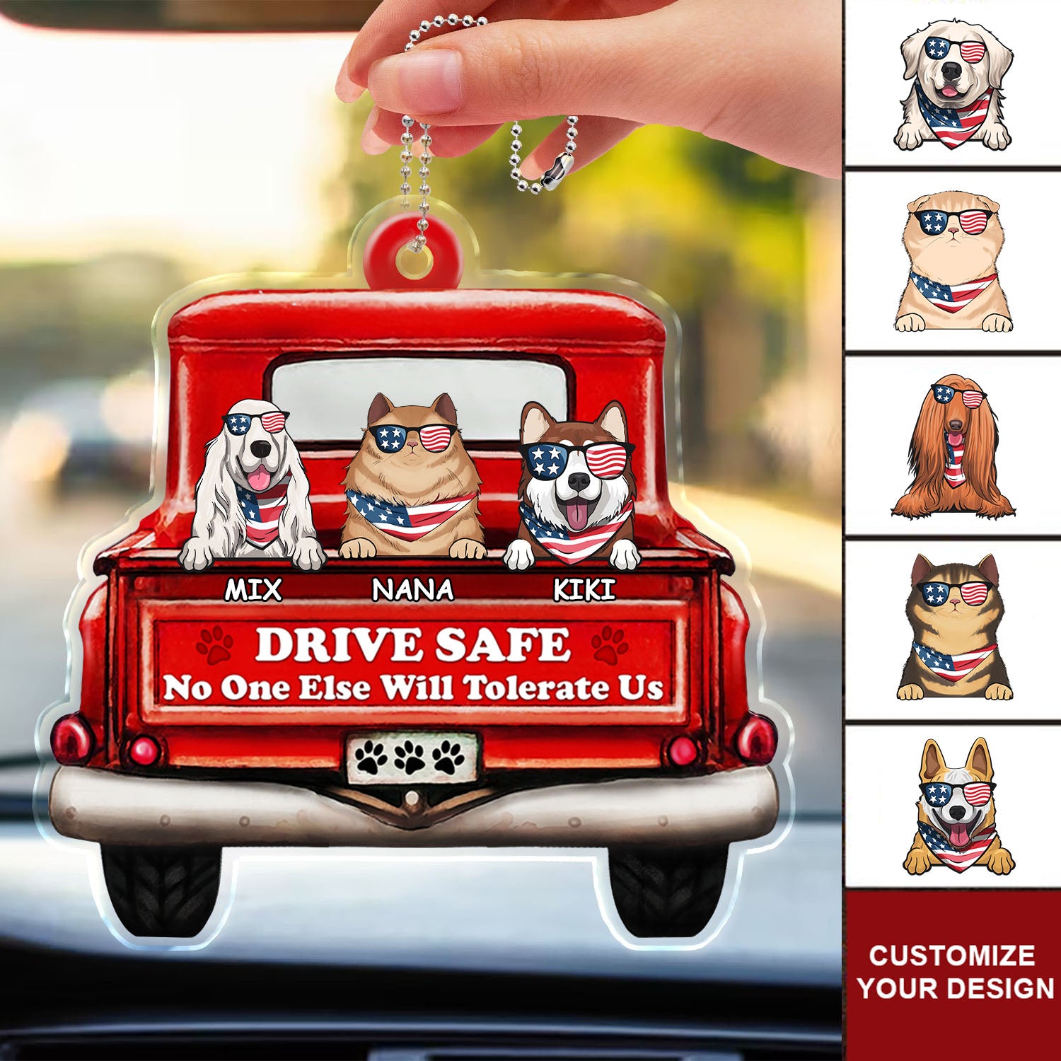 Drive Safe We're Waiting For You At Home - Gift For Pet Lovers - Personalized Car Hanging Ornament - CL12 NA94