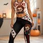 Horror Doll Costume Scary Cosplay Halloween Gifts For Her - Personalized Leggings & Crop Tanktop