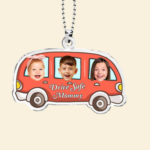 Custom Photo Funny Trip With My Family - Gift For Family, Dad, Mom - Personalized Car Hanging Ornament - NA94