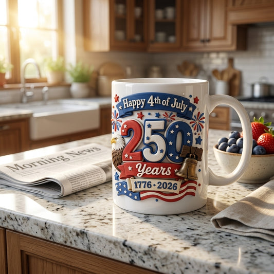 MK3 Happy4thofJuly250YearsPatrioticEaglePersonalizedWhiteCeramicMug GiftForMen_Women