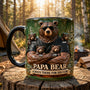 MK3 PapaBearAlwaysThereForHisCubsBearWithSunglasses PersonalizedCoffeeMug GiftForDad