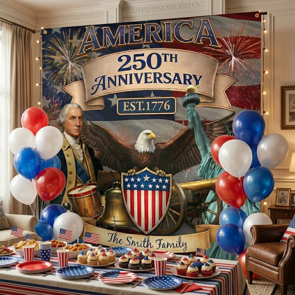 MK3_ _America_250th_Anniversary_Patriotic_Eagle_Personalized_Backdrop_Banner_ _Gift_For_Family_Members