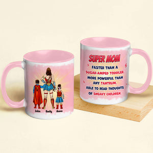 My Mom's Super Power - GIft For Mom - Personalized Accent Mug - CL02 NA94