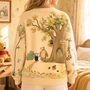 Honey Bear Custom Name Knit Sweater Cozy Birthday Gift For Her - Personalized Knitted Cardigan