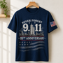 Never Forget 9.11 Memorial 25th Anniversary Patriotic USA Tribute Gift - Personalized Shirt