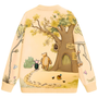 Honey Bear Custom Name Knit Sweater Cozy Birthday Gift For Her - Personalized Knitted Cardigan