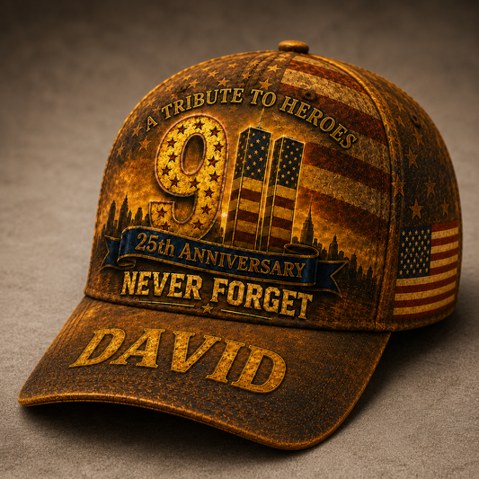 A Tribute To Heroes 9.11 25th Anniversary Never Forget Memorial Gifts - Personalized Classic Cap