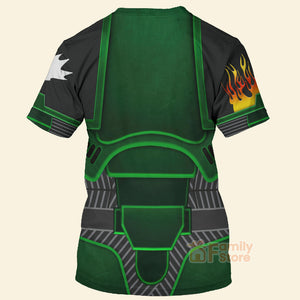 FamilyStore Warhammer Space Marines Salamanders - Costume Cosplay 3D Tshirt