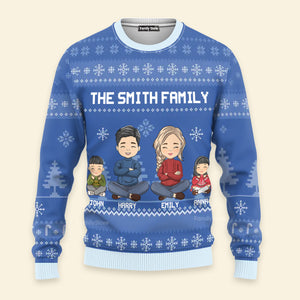 Lights Fill The Streets Spreading So Much Cheer - Gift For Family - Personalized Ugly Sweater - CL35 NA94