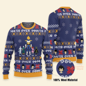 It Is Over 9000 DragonDad - Gift For Family - Personalized Ugly Sweater - CL03 NA94