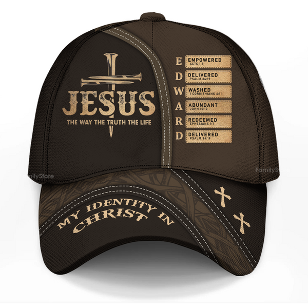 Jesus The Way The Truth The Life - Personalized Classic Cap - Gift for Men, Dad, Grandpa, Husband | NA94