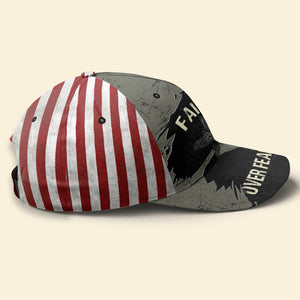 Cross Faith Over Fear Hat Vintage USA Flag Baseball Religious Christian - Classic Cap 