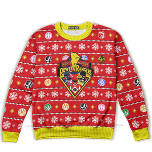 Mighty Morphin Power Rangers - Costume Ugly Christmas Sweater