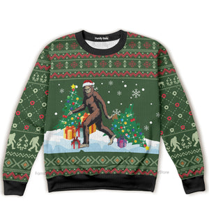 Big Foot Xmas Ugly Christmas Sweater For Men And Women