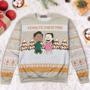 Peanuts Christmas - Personalized Ugly Sweatshirt - Gift For Couple, Husband Wife, Anniversary CL43 NH96