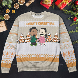 Peanuts Christmas - Personalized Ugly Sweatshirt - Gift For Couple, Husband Wife, Anniversary CL43 NH96