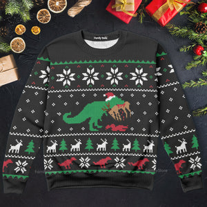 T-Rex Ugly Christmas Sweater For Men And Women