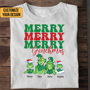 Grinch Merry Greenmas To Everyone - Gift For Family - Personalized Shirt - CL27 NA94