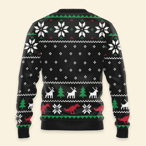 T-Rex Ugly Christmas Sweater For Men And Women