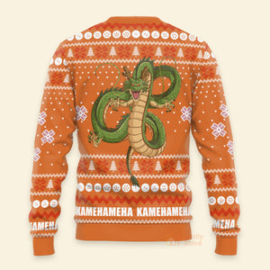 Goku San Kamekameha Orange Color - Gift For Family - Personalized Ugly Sweater -CL03 NA94