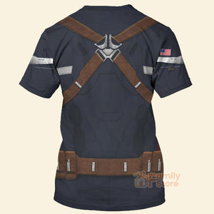 FamilyStore Captain America Stealth Suit The Winter Soldier Costume - 3D TShirt