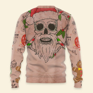 Topless Xmas Life Santa Ugly Christmas Sweater - Funny Gift For Friend, Family Member