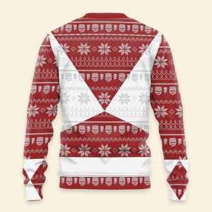 Red Mighty Morphin Power Ranger - Ugly Christmas Sweater