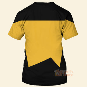 FamilyStore Star Trek The Next Generation Yellow - 3D TShirt