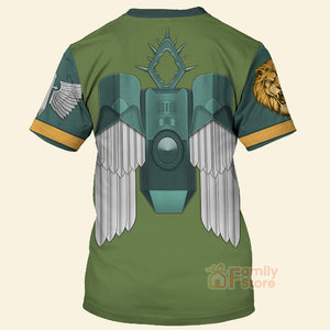 FamilyStore Warhammer Lion El Jonson Warrior - Costume Cosplay 3D Tshirt