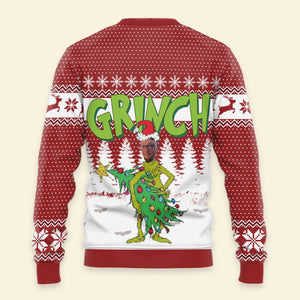 Custom Photo I'm Coming For Christmas - Gif For Friend Family Member - Personalized Ugly Sweatshirt NA94