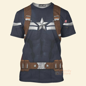 FamilyStore Captain America Stealth Suit The Winter Soldier Costume - 3D TShirt