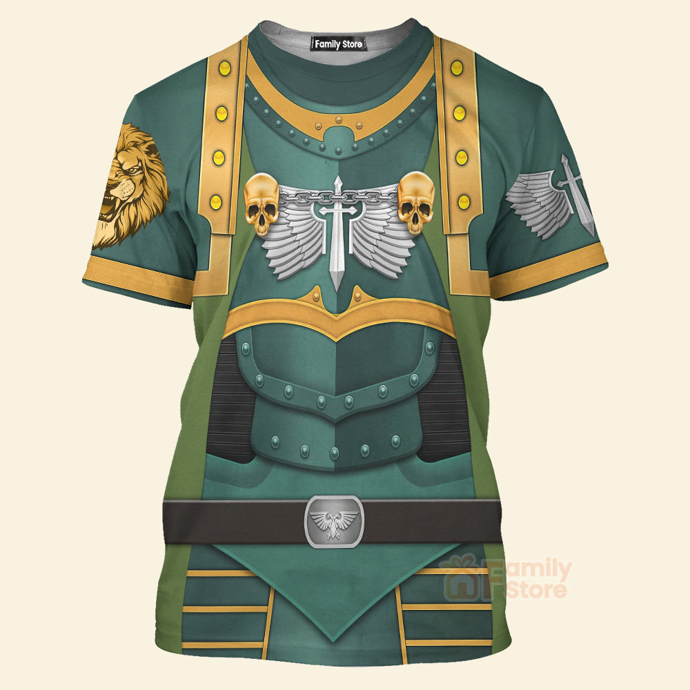 FamilyStore Warhammer Lion El Jonson Warrior - Costume Cosplay 3D Tshirt