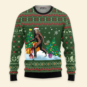 Big Foot Xmas Ugly Christmas Sweater For Men And Women