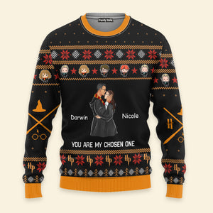 You're My Chosen One Harry Potter - Personalized Ugly Sweater - Gift For Couple, Husband Wife, Anniversary CL20 NH96